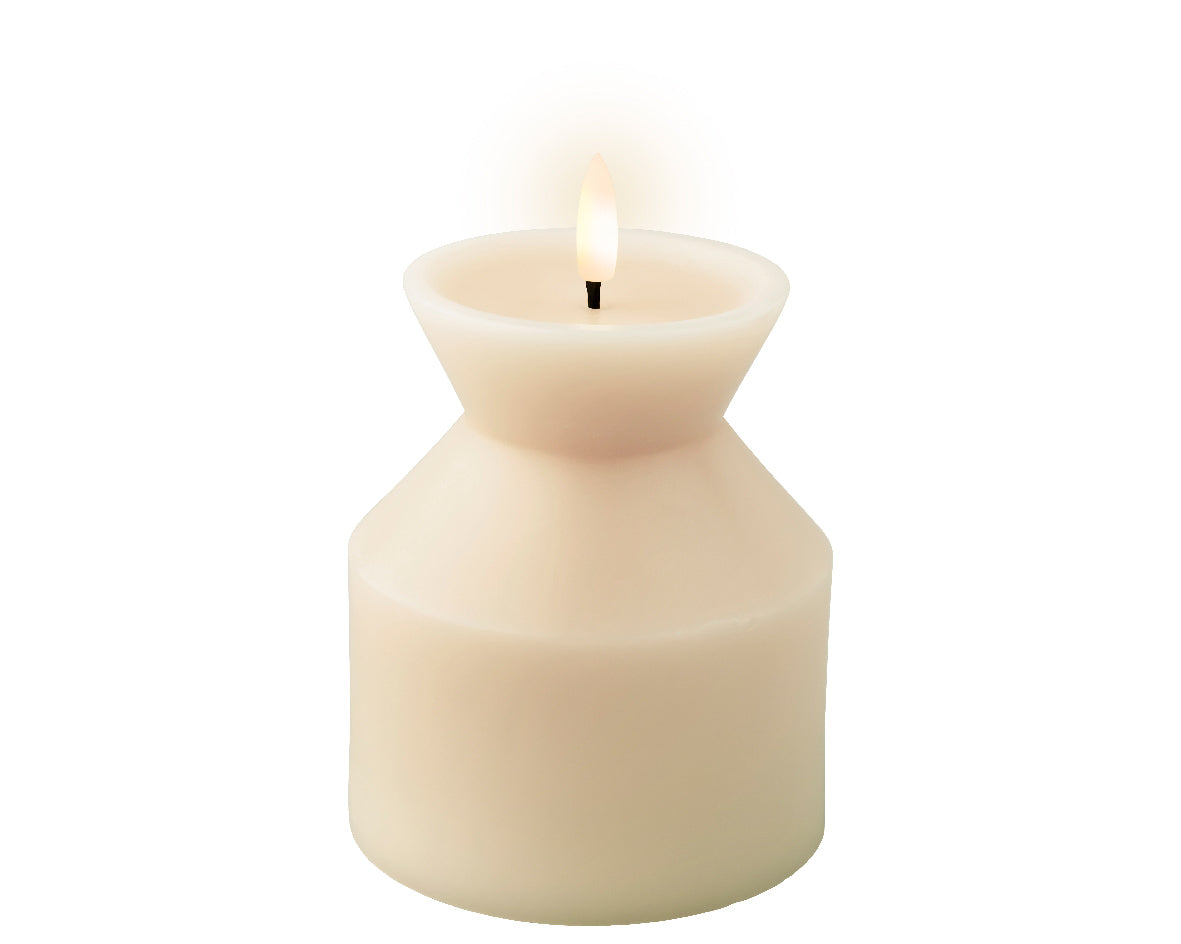 Candela in vera cera a led dia10cm Alt.14cm Kaemingk Candela in vera cera a led dia10cm Alt.14cm Kaemingk